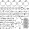 469 Pieces Bangles Making Kit, 10 Pieces Round Link Chain Bracelets with OT Toggle Clasp, 159 Pieces Moon Stars Tibetan Silver Charms and 300 Piec...