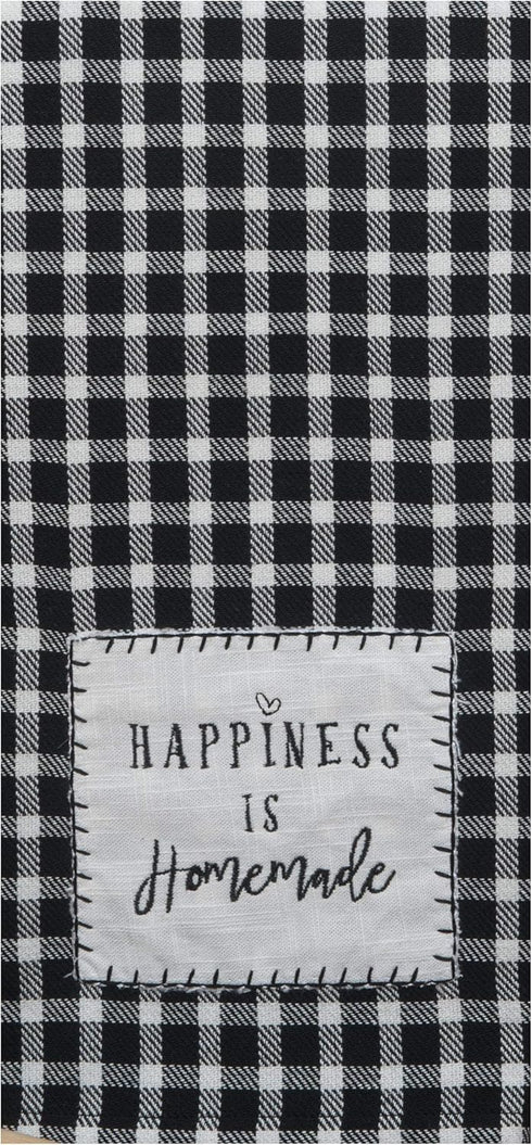 3 Farmhouse Country Themed Decorative Cotton Kitchen Towels Set with Black and White Print | 1 Tea and 2 Dual Purpose Towel for Dish and Hand Dryi...