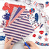 Morcheiong 30 Sheets 4th of July Pattern Paper Set A4 Size Decorative Paper Double-Sided Craft Origami Paper for Independence Day Scrapbooking Car...
