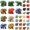 Carved Healing Crystals Gemstones Elephant Statue Figurine Collectible Decor 1.5 inches (Mix 6pcs)...