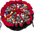 SIQUK Large Dice Bag with Pockets Drawstring Dice Bag DND Dice Storage Bag Big Capacity Dice Pouch for RPG MTG Table Games, Hold over 300 Dice (Bl...