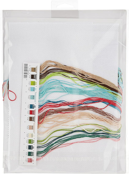 Darice Dimensions 'Illustrated USA' Patriotic 50 States Counted Cross Stitch Kit, 14 Count White Aida Cloth, 14" x 10", Red...