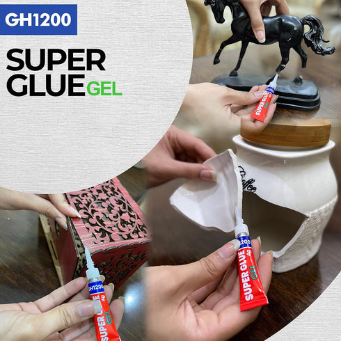 4Gx 5 Value Pack Super Glue Gel All Purpose with Anti Clog Cap. Ca Glue - Strong Adhesive Superglue, Cyanoacrylate Glue for DIY Crafts and Many Mo...
