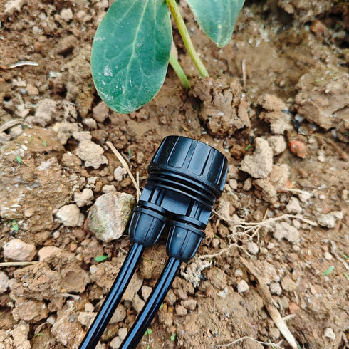 Drip Irrigation Hose Connectors,1/4 Inch Drip Irrigation Tubing x 3/4 FHT Swivel Lock Barbed Dual Hose Adapter, Convert 3/4" Garden Hose to 1/4" D...