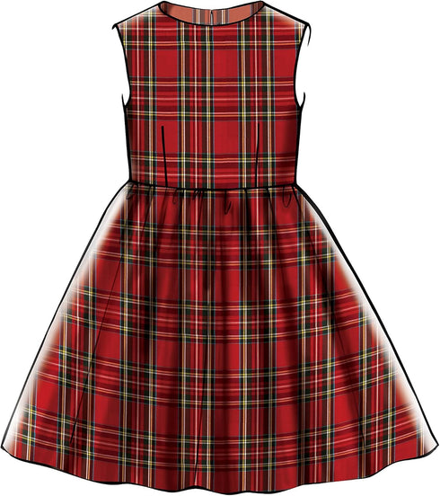 McCall Patterns Children's/Girl's Gathered Dresses With Petticoat And Sash...