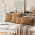 Kevin Textile Decorative Throw Cushion Covers Farmhouse Cushion Case Indoor Outdoor, Set of 2, 22 x 22 inches (55x55cm), Hazel Brown...