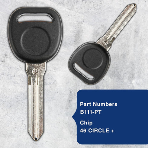 KeylessOption Car Key Replacement for 2004 2005 2006 2007 2008 2009 2010 2011 2012 2013 2014 2015 2016 2017 Buick Cadillac Chevrolet ChevyGMC, B11...