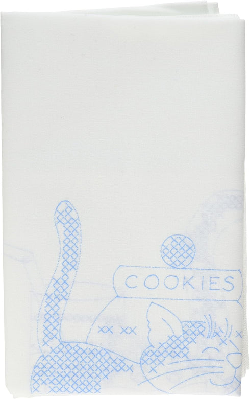 Tobin Stamped Kitchen Towels for Embroidery, Kittens 17 x30......