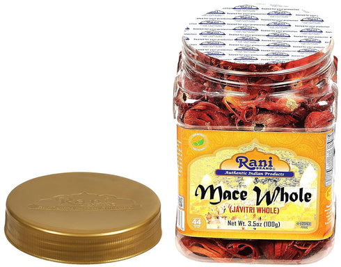 Rani Mace Whole (Javathri), Spice 3.5oz (100g) PET Jar ~ All Natural | Vegan | Gluten Friendly | NON-GMO | Kosher | Indian Origin...