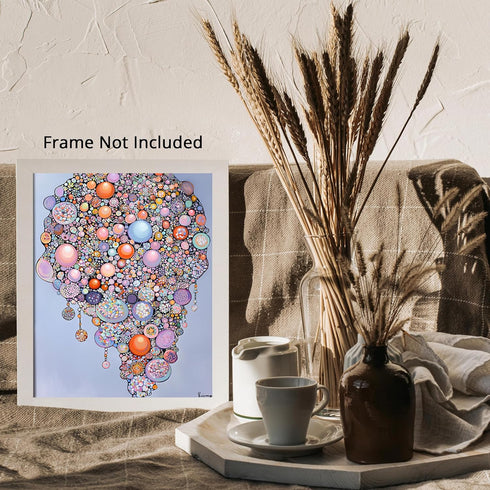 Posterizer 1 pcs-sparkly delicate aesthetic girly chic art-colorful glass beads 2-Inspirational Women's Art Gift for Woman, Women, Wife, Girlfrien...