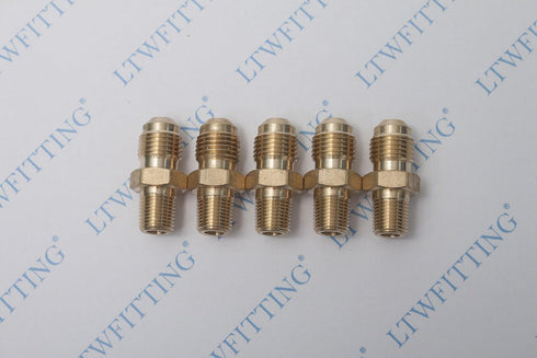 LTWFITTING Brass Flare 5/16" OD x 1/8" Male NPT Connector Tube Fitting(pack of 5)...