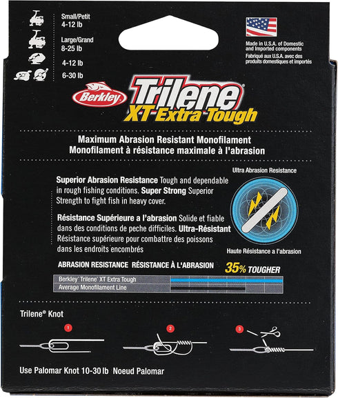 Berkley Trilene® XT®, Clear, 8lb | 3.6kg, 330yd | 301m Monofilament Fishing Line, Suitable for Saltwater and Freshwater Environments...