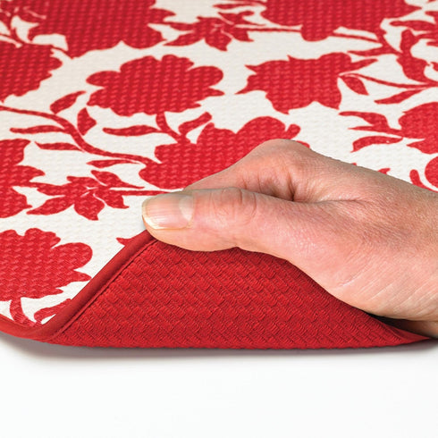 The Original 425201 Floral Dish Drying Mat, Red...