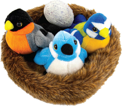 Bird Toys – Cute Stuffed Animal Bird Nest for Kids – Plush Toy with Birds, Egg, Nest – Stimulating Plush Bird Nest for Creative Play...