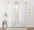 No. 918 Alison Floral Lace Sheer Rod Pocket Curtain Panel, 58" x 72", White...