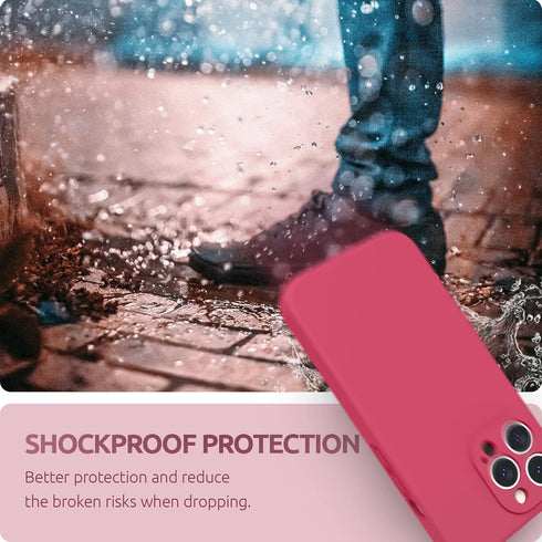 SURPHY Compatible with iPhone 13 Pro Case with Screen Protector, (Camera Protection & Soft Microfiber Lining) Liquid Silicone Phone Case 6.1 inch ...