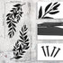 2 Pieces Metal Tree Leaf Wall Decor Vine Olive Branch Leaf Wall Art Black Wrought Iron Scroll Sculptures Metal Leaf Wall Scroll Branch Wall Sculpt...