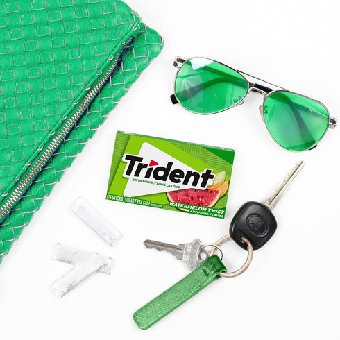 Trident Watermelon Twist Sugar-Free Chewing Gum, 12 Packs of 14 Pieces (168 Total Pieces)...