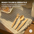 EQUO Sugarcane Disposable Forks (Pack of 15) - Plastic-free, Home-compostable, Heat-safe Utensils for Parties, Events, Camping & More...