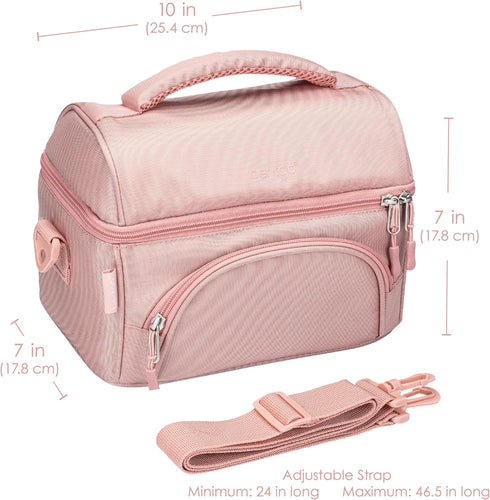 Bentgo Deluxe Lunch Bag - Durable and Insulated Lunch Tote with Zippered Outer Pocket, Internal Mesh Pocket, Padded & Adjustable Straps, & 2-Way Z...