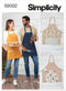 Simplicity Men's and Women's BBQ Style Apron Packet, Code 9302 Sewing Pattern, One Size, White...