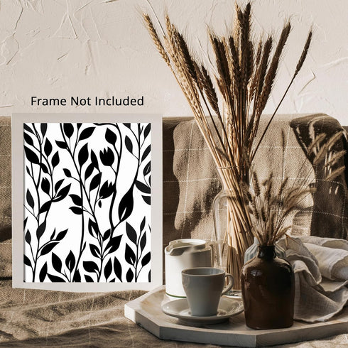 Posterizer 1 pcs-minimalist floral design-black and white chic art work 1-Floral & Botanical Art-Collectibles & Fine Art- Gift for Men Women Entre...