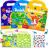 Reusable Sticker Book for Kids, 3 Sets Themed Activity Books with Puffy Stickers for Toddlers Boys Girls 3 4 5 Preschool Educational Learning Toys...