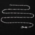 TecUnite 24 Pack Silver Plated Water Ripple Chain Necklace with Lobster Clasps and Velvet Storage Bag for DIY Jewelry Making, 1.5 mm (18 Inch)...