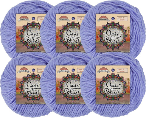 JubileeYarn Oasis Bliss Yarn - Baby Weight Acrylic Blend - 25g/Ball - Moksha - 6 Balls......
