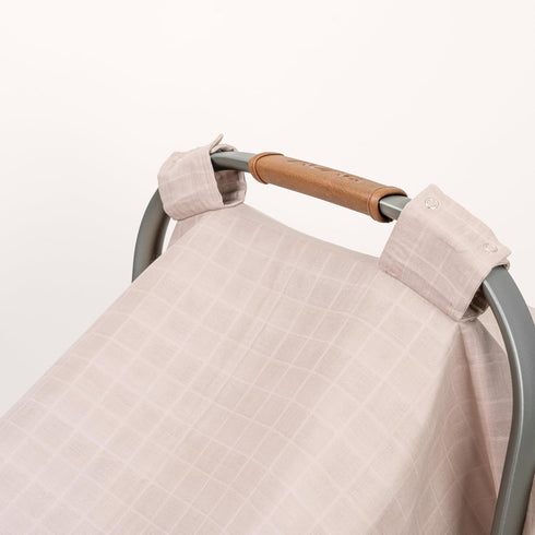 100% Organic Cotton Muslin Car Seat Cover for Babies - Lightweight, Breathable Infant Car Seat Canopy to Protect from Sunlight and Dust - Fits Any...