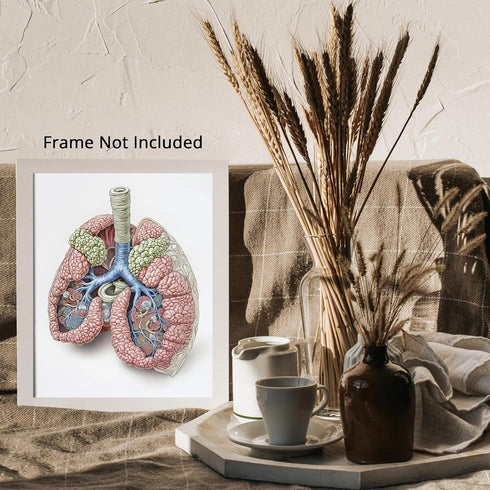 Posterizer 1 pcs-detailed anatomical illustration of the human lungs 4-Teachers & Classrooms-Abstract & Modern Art-School and classroom art- unfra...