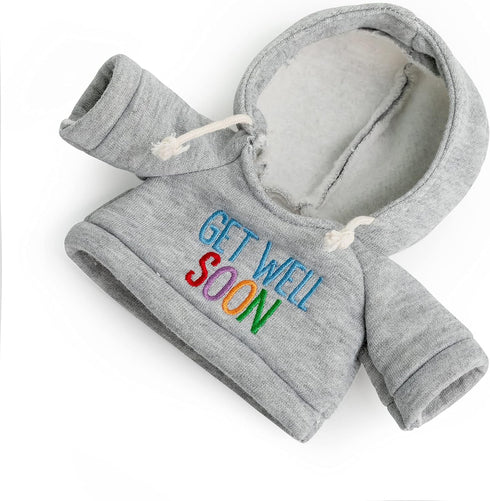 Ganz 9" Get Well Soon Teddy Bear with Gray Hoodie - Feel Better Gift for Kids & Women (Tan Nose Stuffed Animal)...