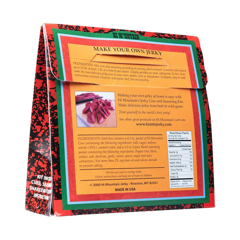 Hi Mountain Jerky Seasoning and Cure Kit | CAJUN BLEND | Create Savory Homemade Beef Jerky | Great for Beef, Deer, Elk, & Venison | Mix will Seaso...