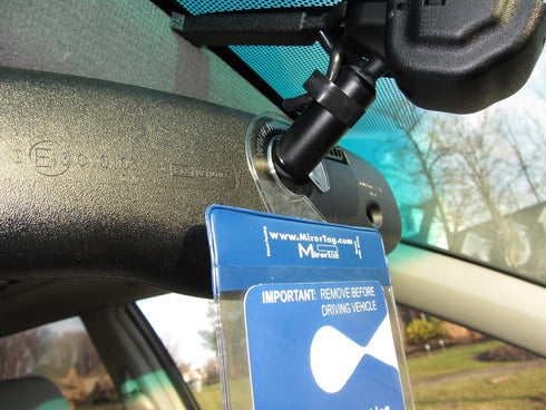 2 MirorTag Silver by JL Safety - Easily Display & Put Away a Handicapped Parking Placard. Strong Hook high Heat Rated. Magnetically snap The Holde...