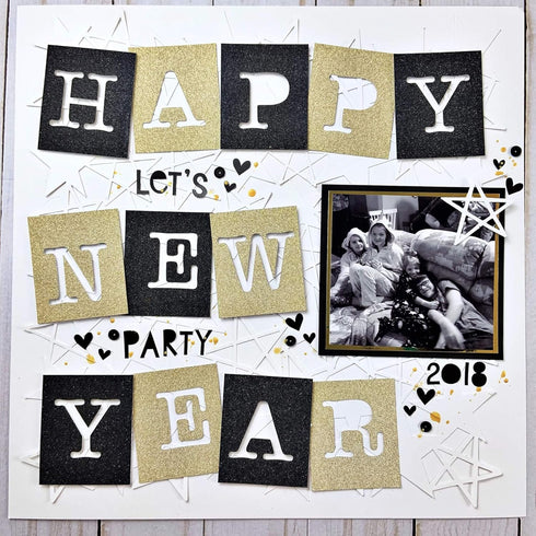 Cardstock Warehouse Sparkle Gold Touch Glitter - 12 x 12" - 16 Pt. / 280 Gsm Premium Cardstock Paper - 10 Sheets...