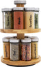 Orii 16 Jar Spice Rack with Spices Included - Rotating Countertop 2 Tier Tower Organizer for Kitchen Spices and Seasonings, (Bamboo Wood)...