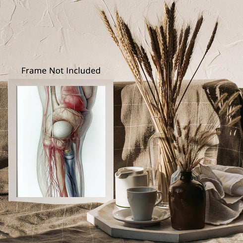 Posterizer 1 pcs-artistic illustration of the human knee 3-Teachers & Classrooms-Abstract & Modern Art-School and classroom art- unframed wall art...