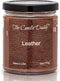 Leather Candle- 6 oz jar Candle - up to 40 Hour Burn time...
