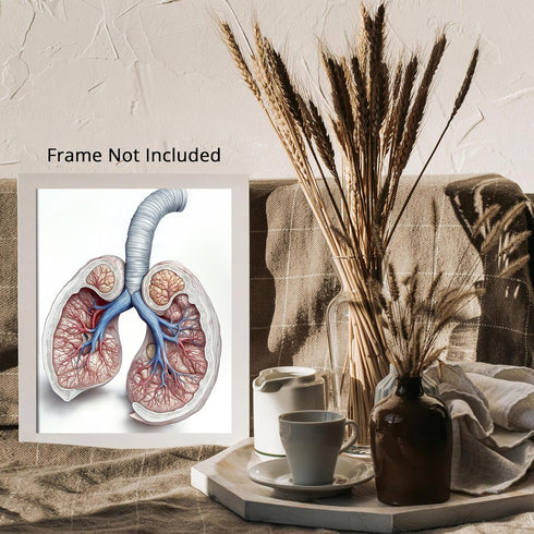 Posterizer 1 pcs-detailed anatomical illustration of the human lungs 1-Teachers & Classrooms-Abstract & Modern Art-School and classroom art- unfra...