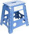 21048 15-Inch Folding Step Stool, Wide Folding Step Stool, Plastic Step Stools For Adults, Garden Step Stool, Foldable High Stool...