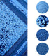 David accessories 8pcs/Set 7.7" x 12.9" (20 cm x 33 cm) Navy Blue Color Series Faux Leather Sheets Glitter Mixed Synthetic Leather Sheets Bundles ...