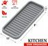 ZAPPOWARE Silicone Kitchen Sink Caddy Sponge Holder 9x3.5 (2-pack) Gray - Bathroom Vanity Tray Organizer, Kitchen Soap Tray for Dish Scrubber, Soa...