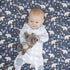 Trend Lab Woodland Wonder 4 Pack Flannel Blankets - Bear Crossings - Blue, Brown, Gray, White; Buffalo Check - White, Gray; Woodland Gnomes - Whit...