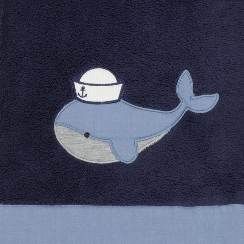 NoJo Nantucket Adventure Super Soft Blue Baby Whale Blanket...