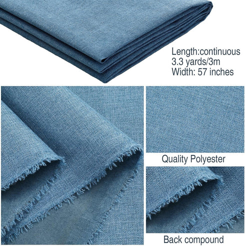 3.3 Yards x 57 Inch Upholstery Fabric Faux Linen Type Cloth Material Polyester Sewing Fabric for Upholstering Furniture Reupholster Chair Sofa Cov...