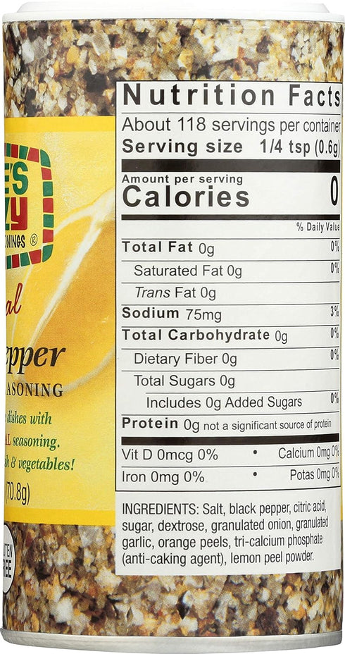 Jane's Krazy Seasonings Mixed-Up Lemon Pepper Marinade & Seasoning, 2.5 Ounce...