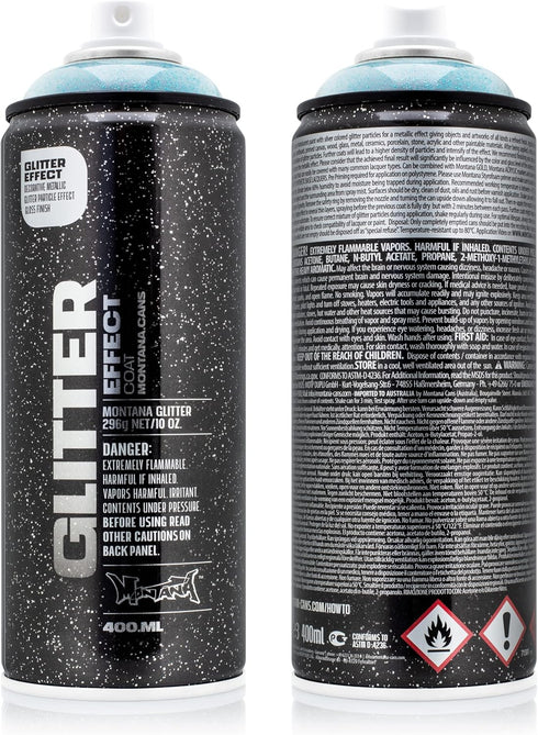 Montana Cans Montana EFFECT Spray Paint, Glitter Cosmos 400ml (13.5 FL.OZ), 296g (10 oz), Black...