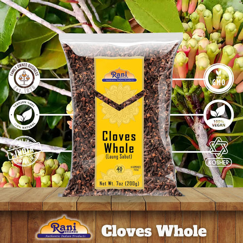 Rani Cloves Whole (Laung) 7oz (200g) Great for Food, Tea, Pomander Balls and Potpourri, Hand Selected, Spice ~ All Natural | NON-GMO | Kosher | Ve...