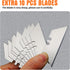 XW Retractable Utility Knife, Box Cutter Set for Cartons with Quick Blade Change, Extra 10 Blades Included, 6-Pack...