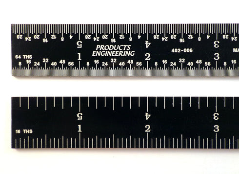 6" EZ Read Rigid Rule Made in USA! 4R Graduation...